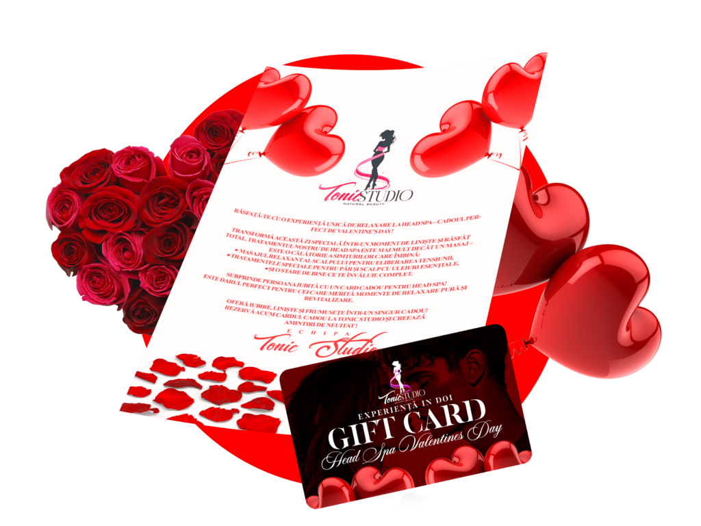 ❤️ Valentine’s Day la Tonic Studio ❤️
O experiență exclusivistă, creată pentru doi
De Valentine’s Day, oferă mai mult decât un cadou.
Oferă un Ritual Head Spa Dublu — un moment de relaxare profundă, echilibru și prezență.
✦ Terapie premium pentru scalp
✦ Masaj personalizat & ritualuri exclusive
✦ Cadru privat, rafinat
✦ O experiență împărtășită de calm și conexiune
🎁 Vouchere Valentine’s Day – ediție limitată